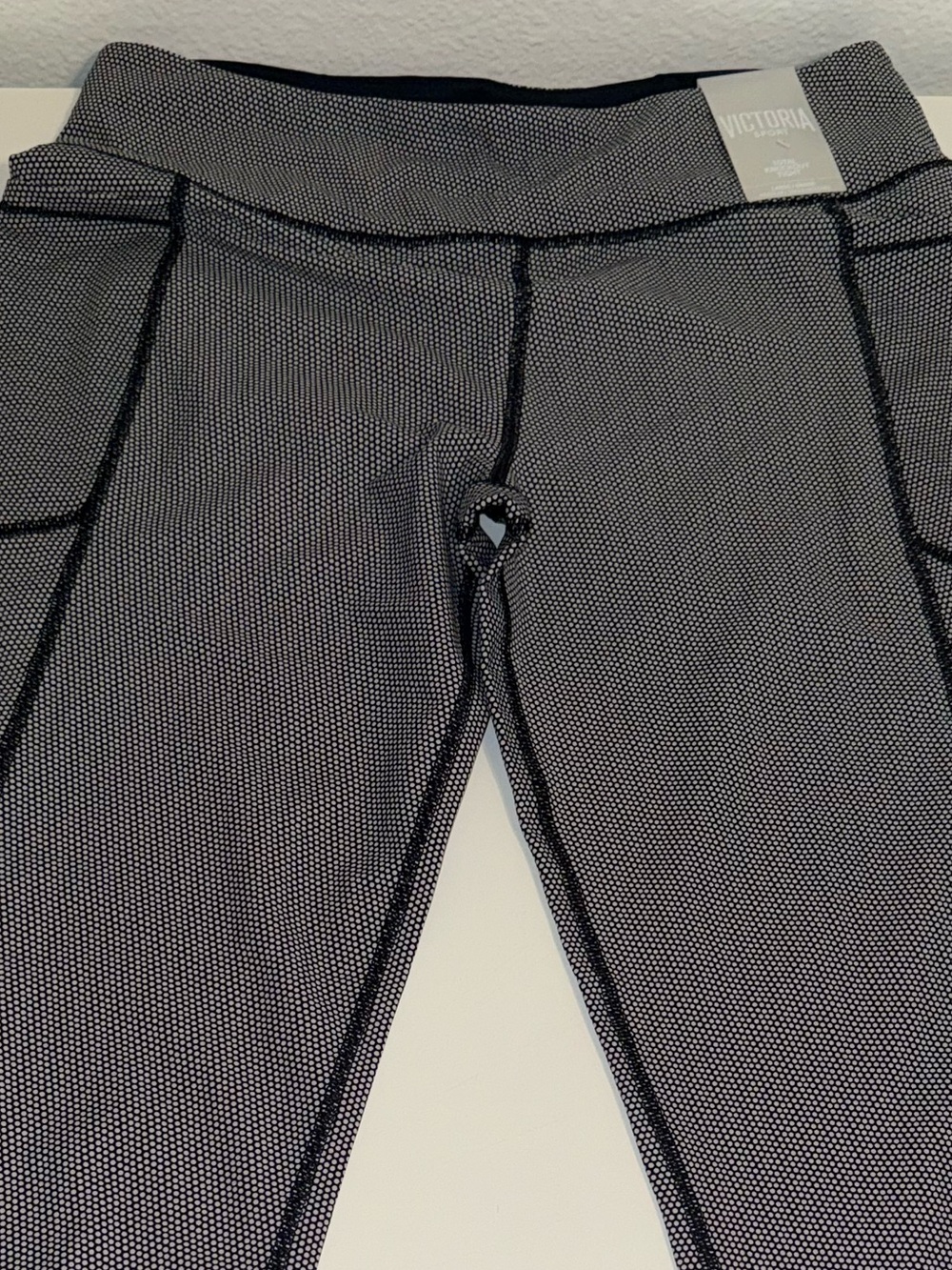 Women's Victoria Secret Sport Total Knockout Black-Gray Performance Leggings